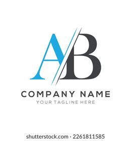 Designelemente für AB-Buchstaben-Logo. Vektor-Logo des AB-Briefes.