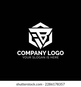 AB Letter logo Design Template Vector. Modern letters with triangle shape Alphabet icon.
