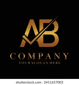 AB Letter Logo Design Template Vector. Creative initials letter AB logo concept.