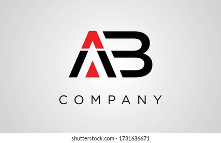 AB Letter Logo Design Vector