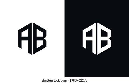 AB letter logo design vector