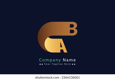 Plantilla vectorial de diseño de logotipo de letras AB.