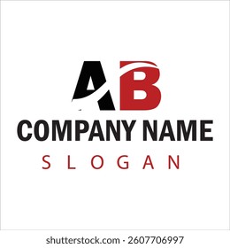 AB Letter Logo Design Vector Illustration, AB initial monogram with letter creative logo