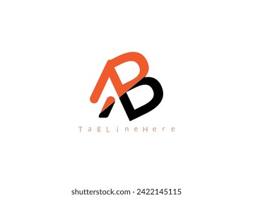   AB   diseño de logotipo de letra con fondo blanco en ilustrador. Logo vector, diseños de caligrafía para logotipo, afiche, invitación, etc.