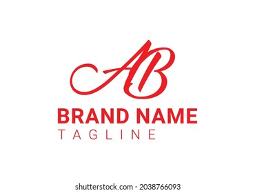 AB letter logo and icon design template