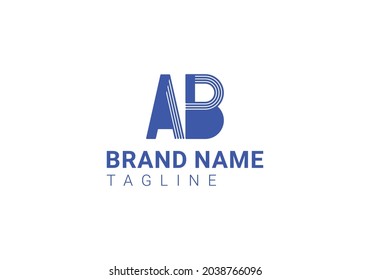logotipo de letras AB y plantilla de diseño de iconos