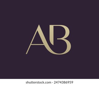 AB letter logo icon design. Classic style luxury initials monogram.
