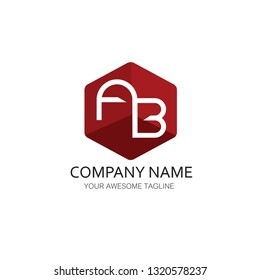 ab Letter Logo Icon Hexagon Pattern Design template Element 8