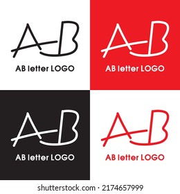 AB letter logo icon vector design.