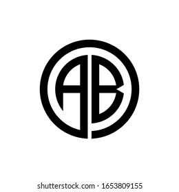 Plantilla de icono konsep de logotipo de letras AB