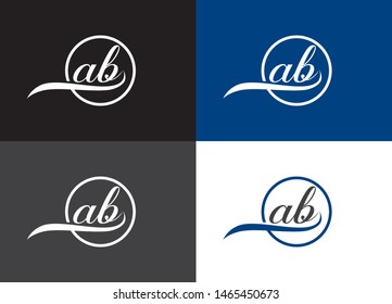 AB Letter logo Monogram logo design