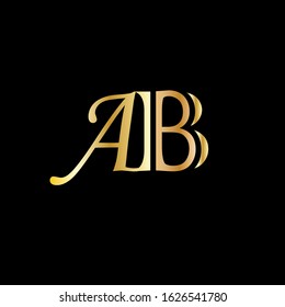 AB Letter Logo monogram design.Ab letter design for business logo.A B