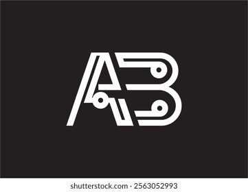 AB letter logo and monogram design
