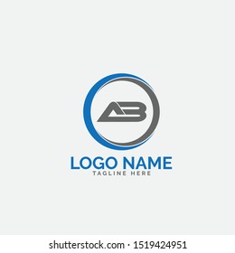 AB letter logo with nice circle