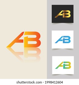 AB letter logo professional abstract design