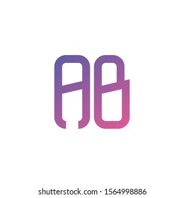 AB letter logo template vector icon design