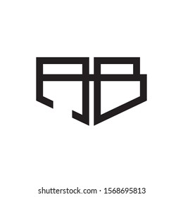 AB letter logo template vector icon design