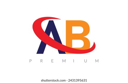  AB Letter Logo Template vector illustration design