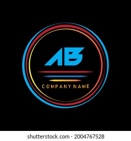 ab letter logo for t-shirt.