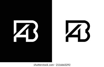 Logo des AB-Briefes. Einzigartig attraktives, kreatives, modernes AB A B-Logo mit Anfangsbuchstaben