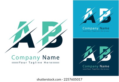 AB Letter Logo Vector Design Concept Elements