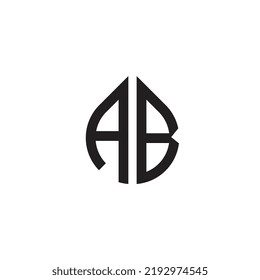 Logotipo de letra AB y gráfico vectorial