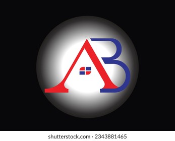 plantilla de vector de logotipo de letras AB