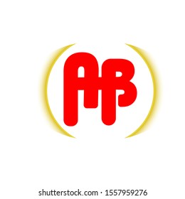 AB letter logo with white background,AB letter icon 