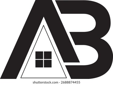 AB Letter mark Logo Modern Real Estate Branding