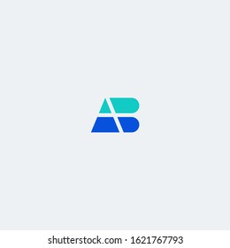 AB letter monogram geometric logo