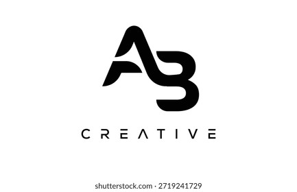 AB-Buchstabe-Monogramm-Logo für moderne kreative Markenidentität