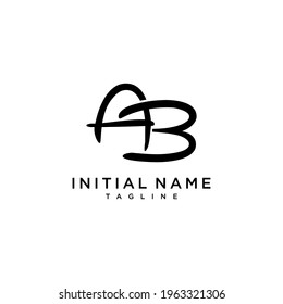 AB Letter Name Logo Design