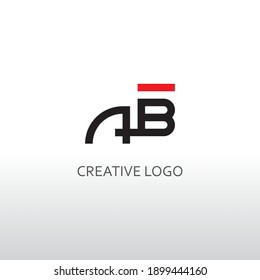 ab letter for simple logo design. a modern vector design