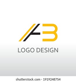 ab letter for simple logo design