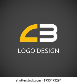 letra ab para diseño de logotipo sencillo