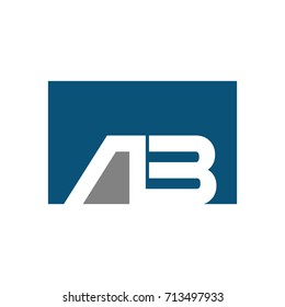 AB letter template logo design vector