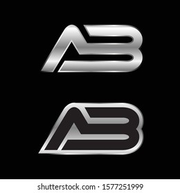 AB letter Type Logo Design. AB Logo vector Template.