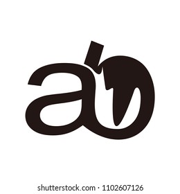 ab letter vector logo
