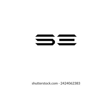 AB Letters Logo Design Slim.Creative Black Letter Concept Illustration.
