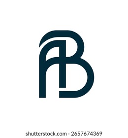 ab letters vector abstract modern logo