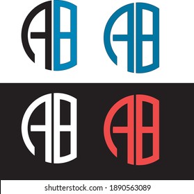 AB lettrer logo .Creative logo 
