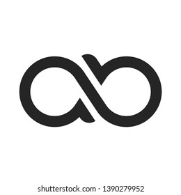AB logo concept isolated on white background