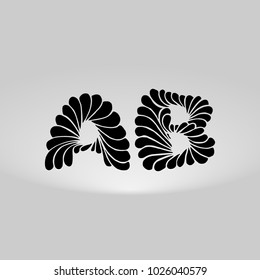 AB Logo, Decorative, Romantic