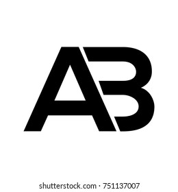 Ab Logo Design Stock Vector (Royalty Free) 751137007