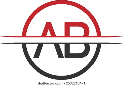 Diseño de logo AB. Vectores con el logo de Circle AB. Regalías de Plantilla del logotipo de BA Line. Letras AB icono Vectores. Descarga Libre de regalías simple del monograma del logotipo de BA