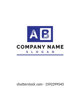 AB Logo Design. AB Letter Logo Icon Vector Illustration - Vector