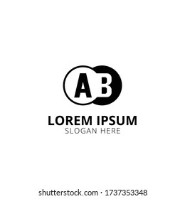 AB logo design,  letter logo, ab stylish logo vector, ab letter modern design.