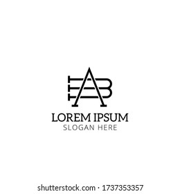 AB logo design,  letter logo, ab stylish logo vector, ab letter modern design.