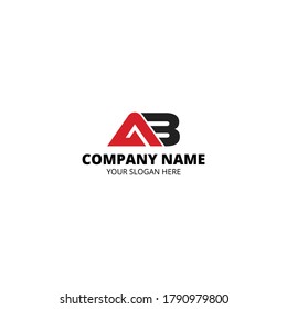 AB logo Design with modern look vector file