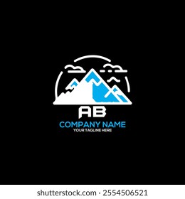 AB logo design, AB simple and modern logo. AB luxurious alphabet design